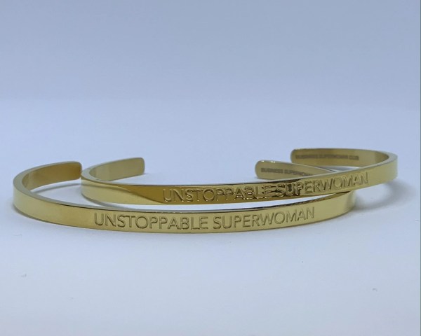 Unstoppable Superwoman Cuff Bangle Gold (Jewellery) - Image 3