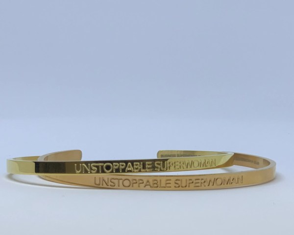 Unstoppable Superwoman Cuff Bangle Gold (Jewellery) - Image 4