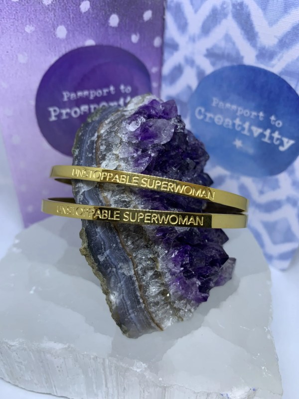 Unstoppable Superwoman Cuff Bangle Gold (Jewellery)