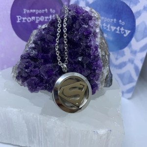 Unstoppable Superwoman Essential Oil Diffuser Locket Necklace (25mm)